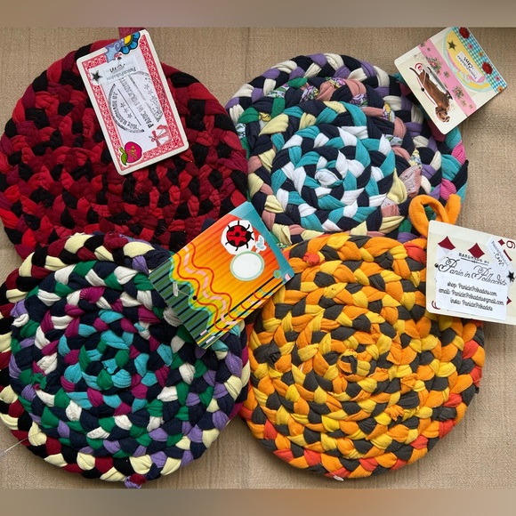 Braided Trivet Potholder Set of 2 - Picture 5 of 12